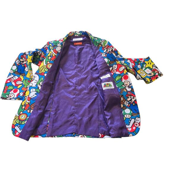 Nintendo Super Mario Dress Suit Boy Size 16Y OppoSuits Gamer 3 Pc Set - Picture 3 of 16